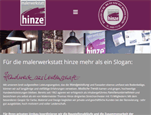 Tablet Screenshot of hinze-maler.de